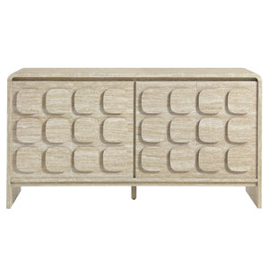 Modway Furniture Toscana 61" Mid-Century Modern Sideboard with Soft-Close Doors and Elegant Storage Solution Travertine EEI-6862-TRA