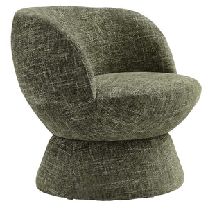 Modway Furniture Vesta Swivel Chair - Elegant Chenille Upholstered Barrel Design with 360° Movement and Comfort Basil EEI-6863-BAS