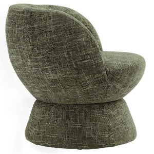 Modway Furniture Vesta Swivel Chair - Elegant Chenille Upholstered Barrel Design with 360° Movement and Comfort Basil EEI-6863-BAS