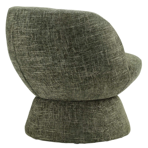 Modway Furniture Vesta Swivel Chair - Elegant Chenille Upholstered Barrel Design with 360° Movement and Comfort Basil EEI-6863-BAS