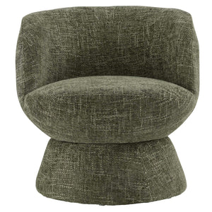 Modway Furniture Vesta Swivel Chair - Elegant Chenille Upholstered Barrel Design with 360° Movement and Comfort Basil EEI-6863-BAS