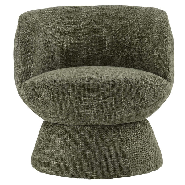Modway Furniture Vesta Swivel Chair - Elegant Chenille Upholstered Barrel Design with 360° Movement and Comfort Basil EEI-6863-BAS