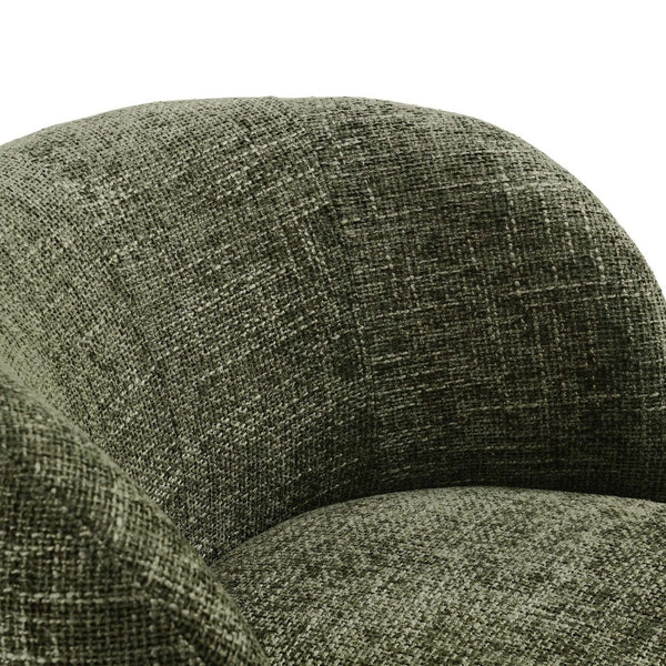 Modway Furniture Vesta Swivel Chair - Elegant Chenille Upholstered Barrel Design with 360° Movement and Comfort Basil EEI-6863-BAS