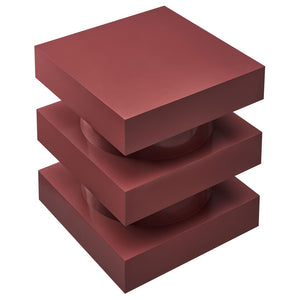 Modway Furniture Perpetuate Totem End Table - Art Deco Inspired Accent with Geometric Design for Modern Living Spaces Spiced Apple EEI-6864-SPA