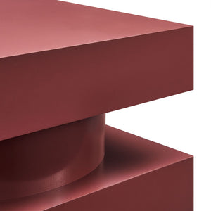 Modway Furniture Perpetuate Totem End Table - Art Deco Inspired Accent with Geometric Design for Modern Living Spaces Spiced Apple EEI-6864-SPA