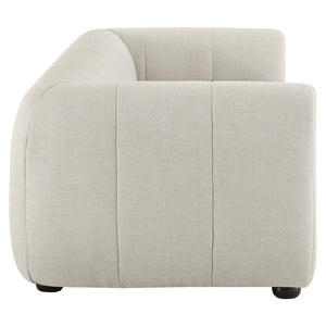 Modway Furniture Liana Upholstered Fabric Sofa - Chic Retro-Modern Three-Seater for Stylish Comfort and Durability Linen EEI-6866-LIN