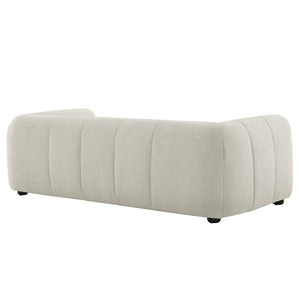 Modway Furniture Liana Upholstered Fabric Sofa - Chic Retro-Modern Three-Seater for Stylish Comfort and Durability Linen EEI-6866-LIN