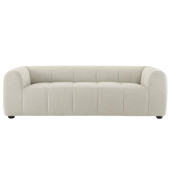 Modway Furniture Liana Upholstered Fabric Sofa - Chic Retro-Modern Three-Seater for Stylish Comfort and Durability Linen EEI-6866-LIN