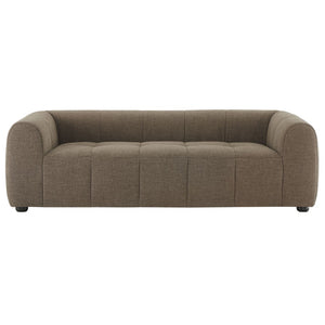 Modway Furniture Liana Upholstered Fabric Sofa - Chic Retro-Modern Three-Seater for Stylish Comfort and Durability Mocha EEI-6866-MOC