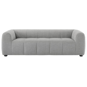 Modway Furniture Liana Upholstered Fabric Sofa - Chic Retro-Modern Three-Seater for Stylish Comfort and Durability Pewter EEI-6866-PEW