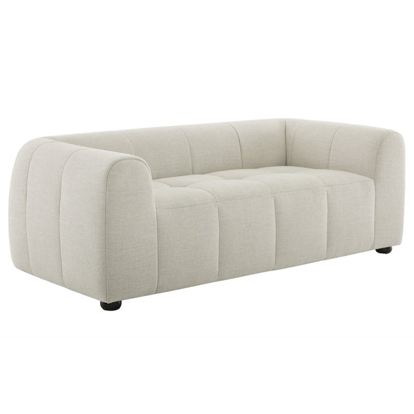 Modway Furniture Liana Upholstered Fabric Loveseat - Chic Retro-Modern Design with Deep Seating for Ultimate Comfort Linen EEI-6867-LIN