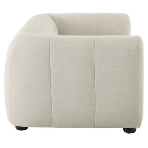 Modway Furniture Liana Upholstered Fabric Loveseat - Chic Retro-Modern Design with Deep Seating for Ultimate Comfort Linen EEI-6867-LIN