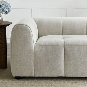 Modway Furniture Liana Upholstered Fabric Loveseat - Chic Retro-Modern Design with Deep Seating for Ultimate Comfort Linen EEI-6867-LIN