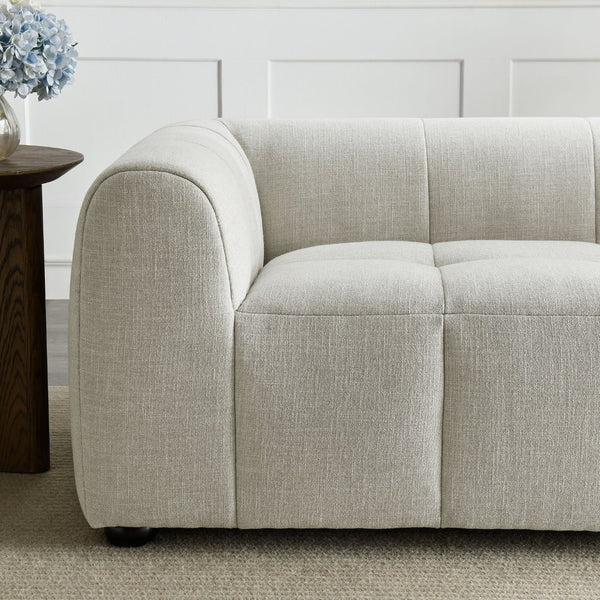Modway Furniture Liana Upholstered Fabric Loveseat - Chic Retro-Modern Design with Deep Seating for Ultimate Comfort Linen EEI-6867-LIN