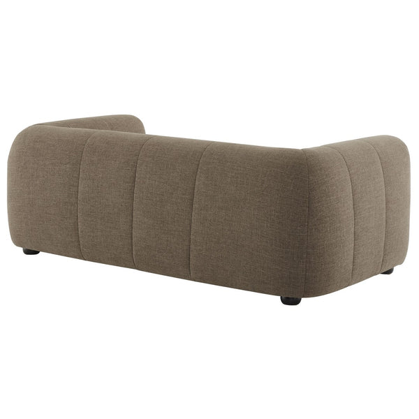 Modway Furniture Liana Upholstered Fabric Loveseat - Chic Retro-Modern Design with Deep Seating for Ultimate Comfort Mocha EEI-6867-MOC