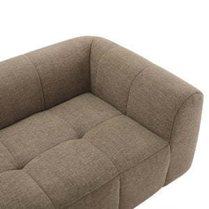 Modway Furniture Liana Upholstered Fabric Loveseat - Chic Retro-Modern Design with Deep Seating for Ultimate Comfort Mocha EEI-6867-MOC