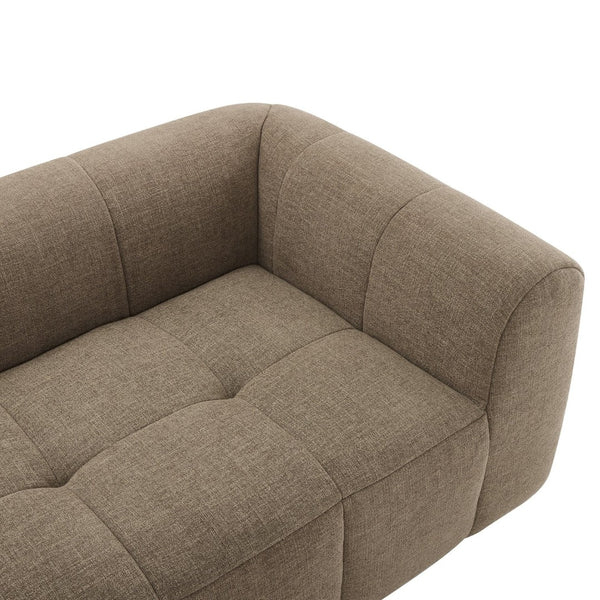 Modway Furniture Liana Upholstered Fabric Loveseat - Chic Retro-Modern Design with Deep Seating for Ultimate Comfort Mocha EEI-6867-MOC
