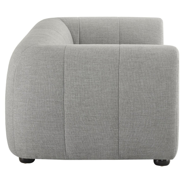 Modway Furniture Liana Upholstered Fabric Loveseat - Chic Retro-Modern Design with Deep Seating for Ultimate Comfort Pewter EEI-6867-PEW