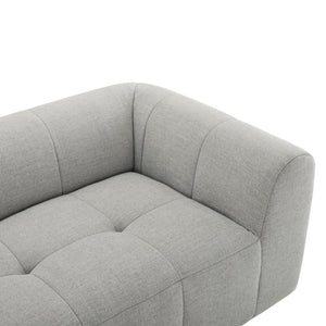 Modway Furniture Liana Upholstered Fabric Loveseat - Chic Retro-Modern Design with Deep Seating for Ultimate Comfort Pewter EEI-6867-PEW