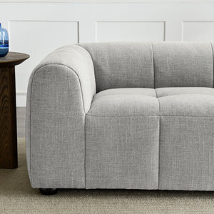 Modway Furniture Liana Upholstered Fabric Loveseat - Chic Retro-Modern Design with Deep Seating for Ultimate Comfort Pewter EEI-6867-PEW