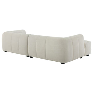 Modway Furniture Liana Modular Sectional Sofa with Left-Facing Chaise - Retro-Modern Upholstered Comfort & Style Linen EEI-6868-LIN