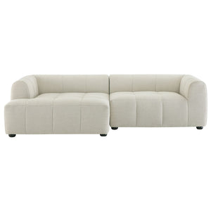 Modway Furniture Liana Modular Sectional Sofa with Left-Facing Chaise - Retro-Modern Upholstered Comfort & Style Linen EEI-6868-LIN