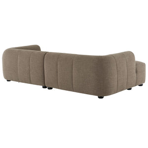 Modway Furniture Liana Modular Sectional Sofa with Left-Facing Chaise - Retro-Modern Upholstered Comfort & Style Mocha EEI-6868-MOC