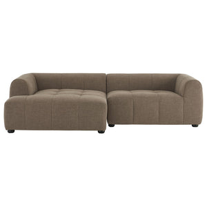 Modway Furniture Liana Modular Sectional Sofa with Left-Facing Chaise - Retro-Modern Upholstered Comfort & Style Mocha EEI-6868-MOC