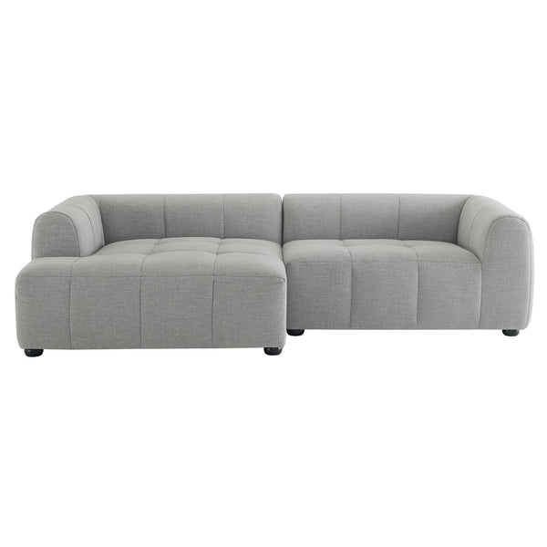 Modway Furniture Liana Modular Sectional Sofa with Left-Facing Chaise - Retro-Modern Upholstered Comfort & Style Pewter EEI-6868-PEW