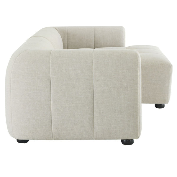Modway Furniture Liana Modular Sofa - Right-Facing Upholstered Sectional with Chaise for Modern Living Spaces Linen EEI-6869-LIN