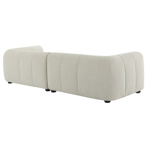 Modway Furniture Liana Modular Sofa - Right-Facing Upholstered Sectional with Chaise for Modern Living Spaces Linen EEI-6869-LIN