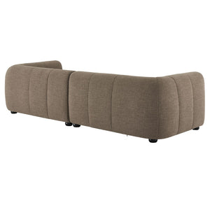 Modway Furniture Liana Modular Sofa - Right-Facing Upholstered Sectional with Chaise for Modern Living Spaces Mocha EEI-6869-MOC
