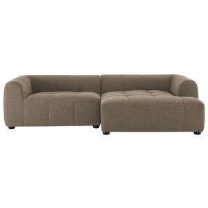 Modway Furniture Liana Modular Sofa - Right-Facing Upholstered Sectional with Chaise for Modern Living Spaces Mocha EEI-6869-MOC