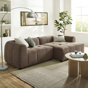 Modway Furniture Liana Modular Sofa - Right-Facing Upholstered Sectional with Chaise for Modern Living Spaces Mocha EEI-6869-MOC