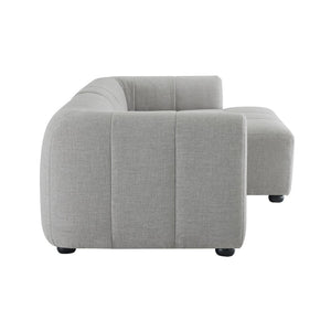 Modway Furniture Liana Modular Sofa - Right-Facing Upholstered Sectional with Chaise for Modern Living Spaces Pewter EEI-6869-PEW