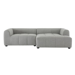Modway Furniture Liana Modular Sofa - Right-Facing Upholstered Sectional with Chaise for Modern Living Spaces Pewter EEI-6869-PEW