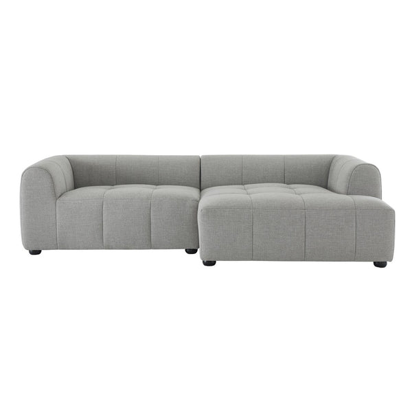 Modway Furniture Liana Modular Sofa - Right-Facing Upholstered Sectional with Chaise for Modern Living Spaces Pewter EEI-6869-PEW