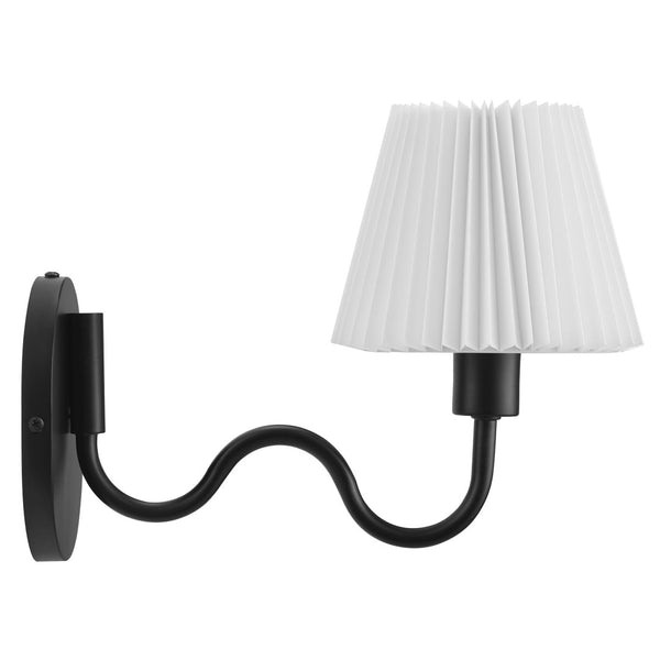 Modway Furniture Wave Squiggle Arm Wall Sconce - Coastal-Inspired Task Lighting with Swivel Design for Modern Spaces Black EEI-6873-BLK