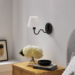 Modway Furniture Wave Squiggle Arm Wall Sconce - Coastal-Inspired Task Lighting with Swivel Design for Modern Spaces Black EEI-6873-BLK