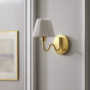 Modway Furniture Wave Squiggle Arm Wall Sconce - Coastal-Inspired Task Lighting with Swivel Design for Modern Spaces Brass EEI-6873-BRA