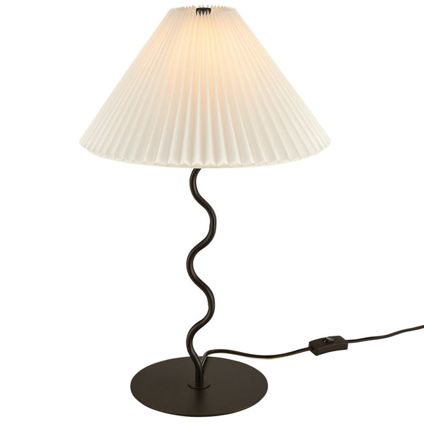 Modway Furniture Wave Squiggle Table Lamp - Modern Black Design with Sculptural Base for Cozy Ambient Lighting EEI-6876-BLK