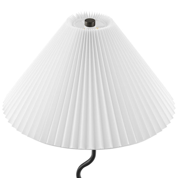 Modway Furniture Wave Squiggle Table Lamp - Modern Black Design with Sculptural Base for Cozy Ambient Lighting EEI-6876-BLK