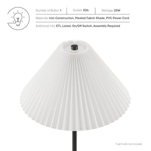 Modway Furniture Illusion Marble Dome Floor Lamp - Modern Design with Soft Ambient Glow for Any Room Decor Black EEI-6879-BLK