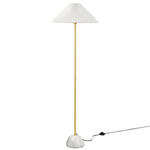 Modway Furniture Illusion Marble Dome Floor Lamp - Modern Design with Soft Ambient Glow for Any Room Decor Brass EEI-6879-BRA