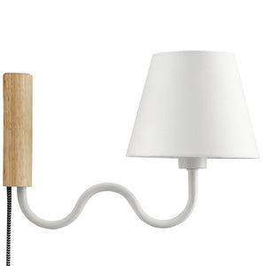 Modway Furniture Sunlit Squiggle Arm Wall Sconce - Modern Design with Adjustable Lighting for Cozy Spaces and Reading Natural White EEI-6881-NAT-WHI