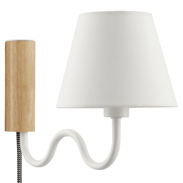 Modway Furniture Sunlit Squiggle Arm Wall Sconce - Modern Design with Adjustable Lighting for Cozy Spaces and Reading Natural White EEI-6881-NAT-WHI