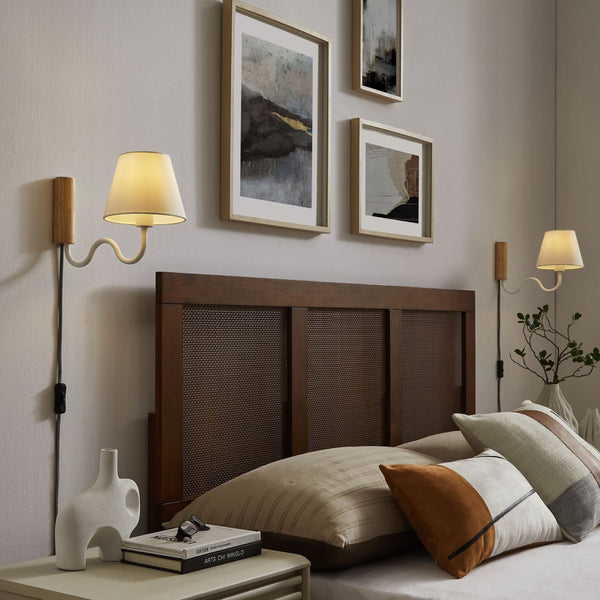 Modway Furniture Sunlit Squiggle Arm Wall Sconce - Modern Design with Adjustable Lighting for Cozy Spaces and Reading Natural White EEI-6881-NAT-WHI