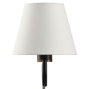 Modway Furniture Sunlit Squiggle Arm Wall Sconce - Modern Design with Adjustable Lighting for Cozy Spaces and Reading Walnut Black EEI-6881-WAL-BLK