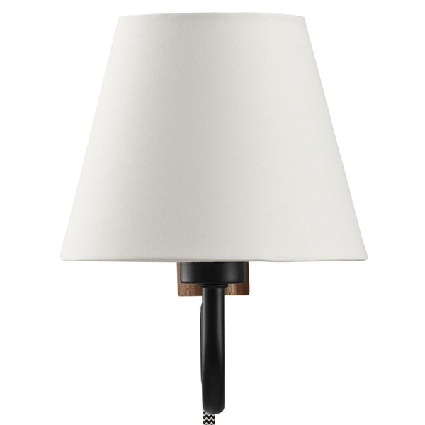 Modway Furniture Sunlit Squiggle Arm Wall Sconce - Modern Design with Adjustable Lighting for Cozy Spaces and Reading Walnut Black EEI-6881-WAL-BLK