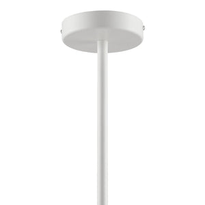 Modway Furniture Sunlit Squiggle 2-Arm Pendant Light - Modern Chandelier with Fabric Shades for Cozy Illumination Natural White EEI-6882-NAT-WHI